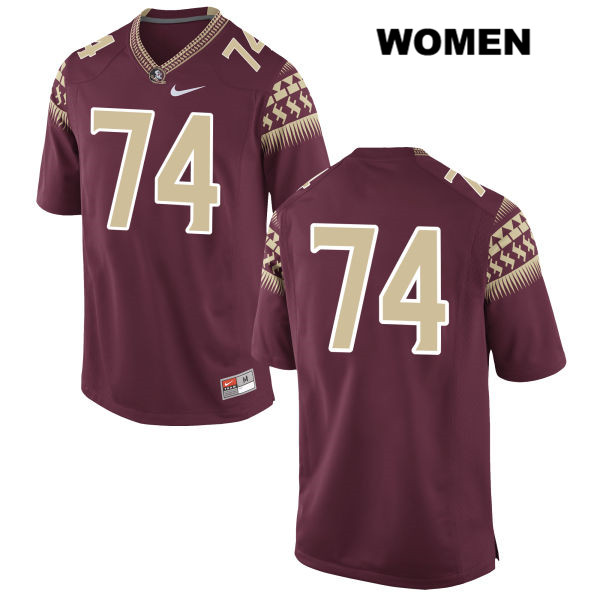 Women's NCAA Nike Florida State Seminoles #74 Derrick Kelly II College No Name Red Stitched Authentic Football Jersey GKK1769GE
